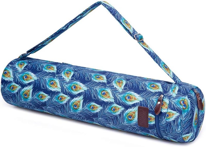 Fremous Yoga Mat Bag,Full-zip Exercise Yoga Mat Canvas Carry Bag for Women and Men - Double Storage Pocket,Easy Access Zipper, Adjustable Shoulder Strap and Handle,Fits Most Mat - Image 3